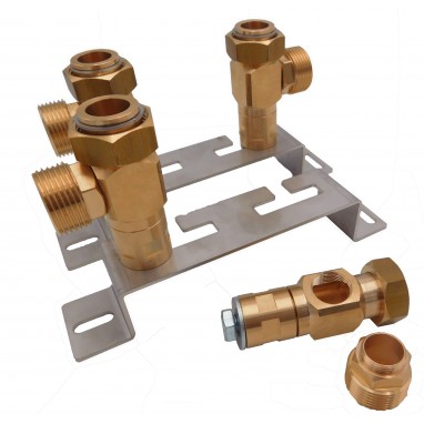 installation kit for a plate heat exchanger 1"