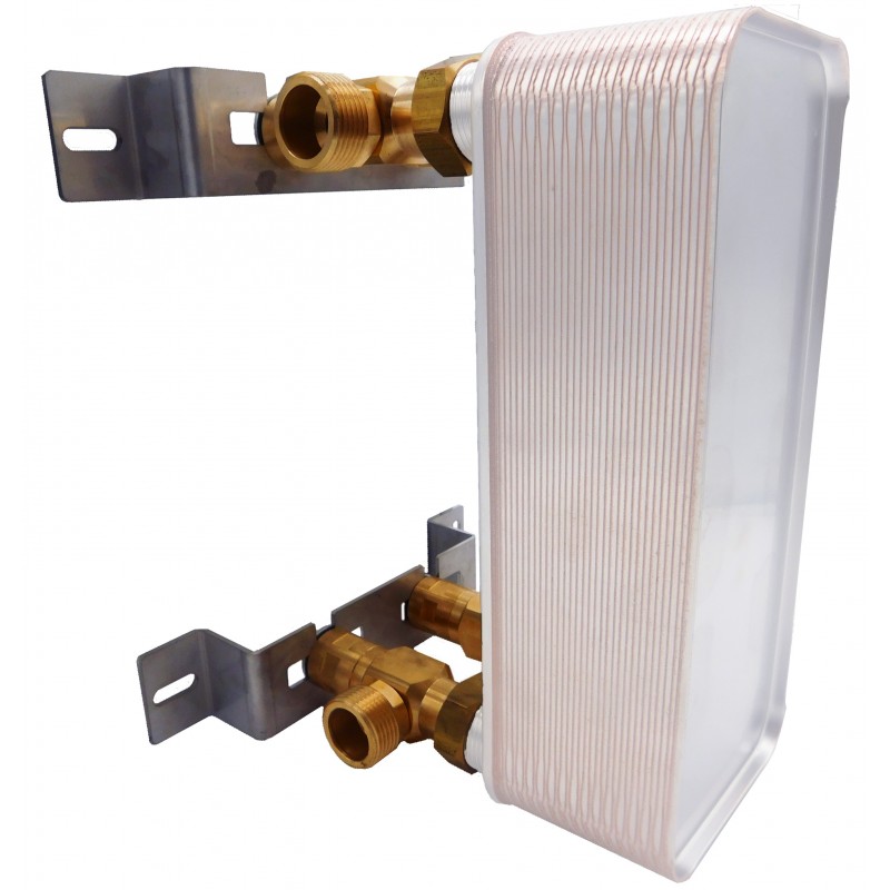 wall-mounting kit with fittings DN20 for plate heat exchangers