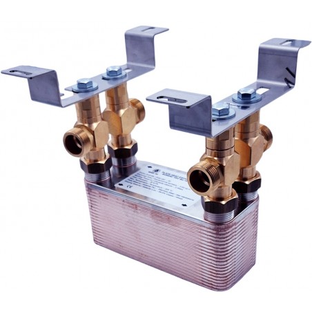 wood fireplace heat exchanger 20 kW with brackets Nordic Tec Ba-16-40 IE4