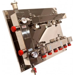 Low Loss Header - Manifold 3 with Thermometer & Manometer (for 130mm-Pump) Nordic GB1