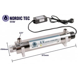 UV water steriliser 55W dimensions