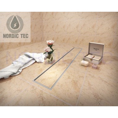 Shower Drain for Tile Insert from 50 till 120 cm by Nordic Tec