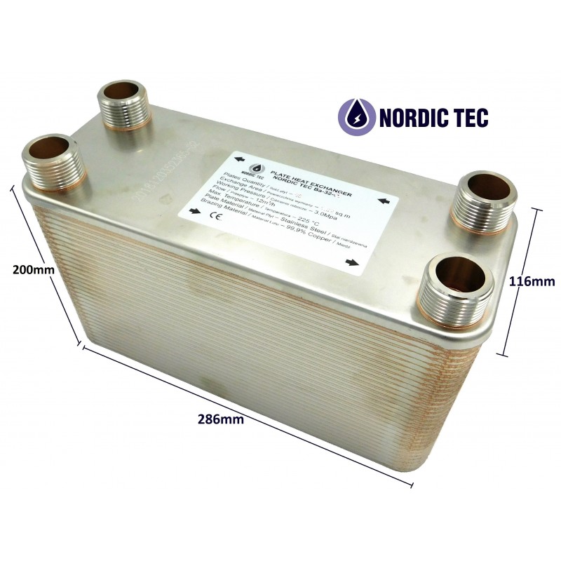 Plate Heat Exchanger NORDIC Ba-27-80 1 1/4" 450kW