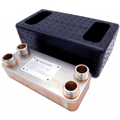 Heat Exchanger 5/4" with insulation box - 20 plates by Nordic Tec