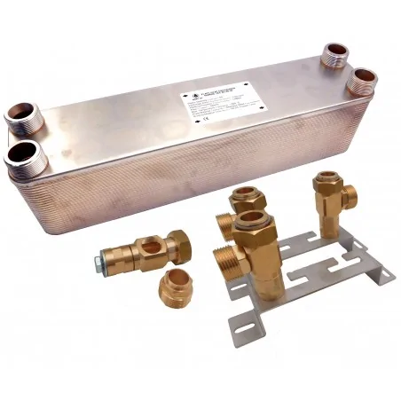 Plate Heat Exchanger NORDIC Tec Ba-60-60 5/4" with brackets