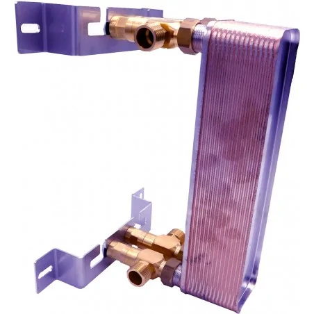 wall-mounting set with fittings for DN20 - plate heat exchanger ba-23-12