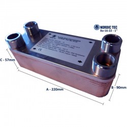 Fireplace heat exchanger 22 plates