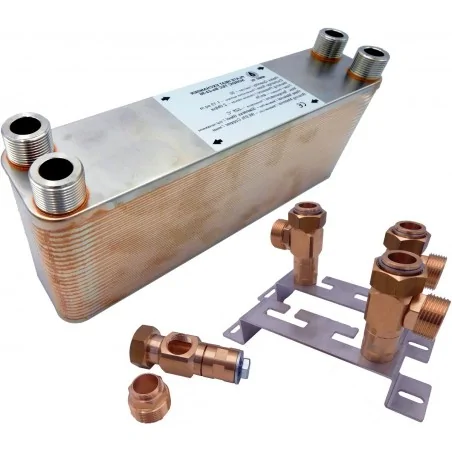 Boiler plate Heat Exchanger 60 kW 3/4"
