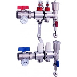 FloorHeating Heat Distributor for 2 circles Nordic Tec Flow meters