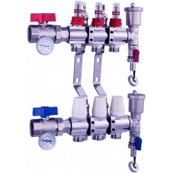 Floor Heating System Manidold Flowmeters 3 sections