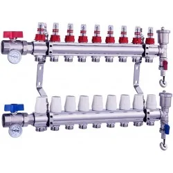 Underfloor Heating Circuit 9 Manifold with Ball Valves