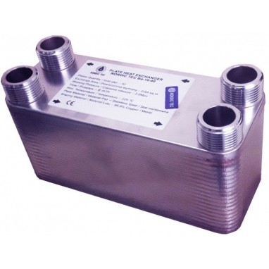 brazed plate heat exchanger with 40 plates and 1 inch
