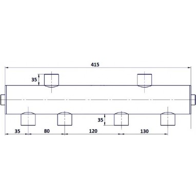 Hydraulic Separator SNT25 technical drawing Low loss header