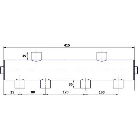 Hydraulic Separator SNT25 technical drawing Low loss header