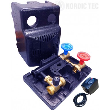 Pump station group with mixing valve 3 way NORDIC TEC + actuator