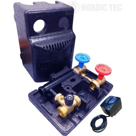 Pump station group with mixing valve 3 way NORDIC TEC + actuator