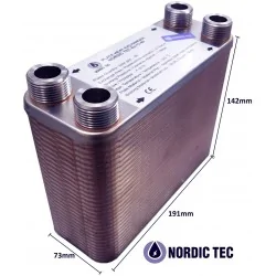 Plate Heat Exchanger NORDIC Ba-12-60 3/4" 130 kW