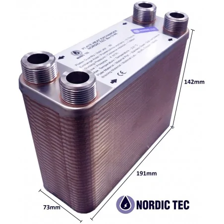 Plate Heat Exchanger NORDIC Ba-12-60 3/4" 130 kW