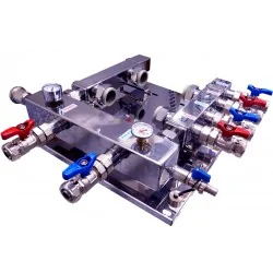 Hydraulic Separator Nordic Tec with 2 heating cirlces manifold thermometer