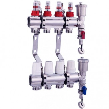 Central Heating Manifold UFH Manifold NORDIC TEC 4 zones nt