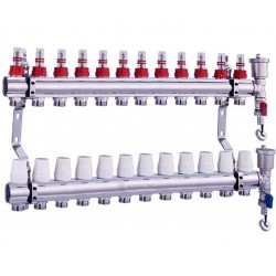 Central Heating Manifold UFH Manifold NORDIC TEC 12 zones 12 ports