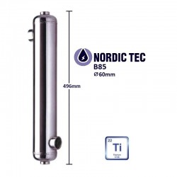 Pool Titanium Heat Exchanger NORDIC B85-Ti 25KW (85kBTU/H)