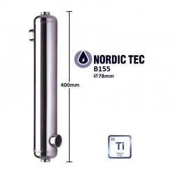 Pool Titanium Heat Exchanger NORDIC B155-Ti 45KW (155kBTU/H)