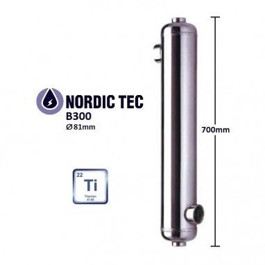 Pool Titanium Exchanger NORDIC B300-Ti 88KW (300kBTU/H)