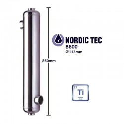 Pool Titanium Exchanger NORDIC B600-Ti 180KW (600kBTU/h)