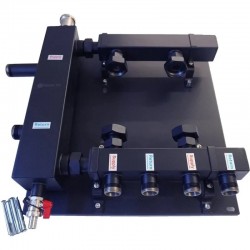 Low Loss Header-Hydraulic Manifold 2 circuits for 2 pumps