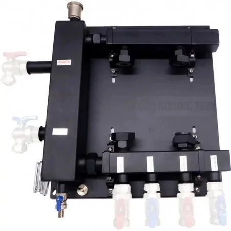 Hydraulic separator-Low Loss Header set for heating systems for 2 circulation pumps