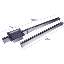 Stainless Steel Drain Drainage for Garage Basement Carpark NORDIC TEC Set with 2 arms 2