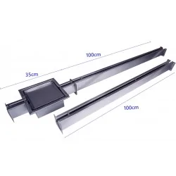 Stainless Steel Drain Drainage for Garage Basement Carpark NORDIC TEC Set with 2 arms 2
