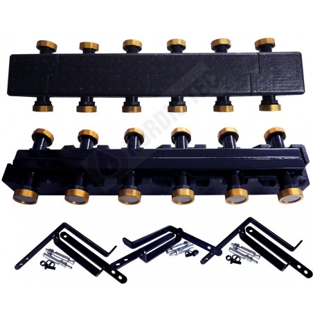 Heating Circuits Manifold for Pump Groups Nordic Tec 3-6 6 way