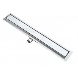 Shower Drain WHITE GLASS COVER 60-100cm by Nordic Tec