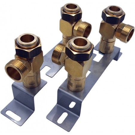 Wall mounting kit for plate heat exchangers