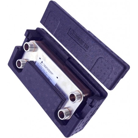 15-plate-heat-exchanger-ba-32-15 with insulation - nordic tec