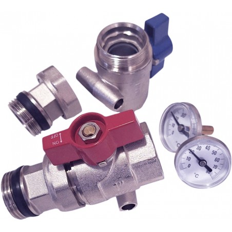 Cut off valce with thermometer Nordic Tec 1 inch GB9