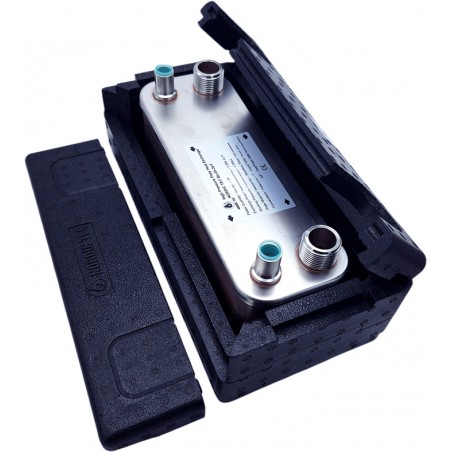 refrigerant to water plate heat exchanger Nordic Tec Ba-26-34-f insulated