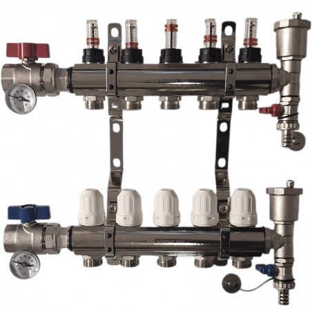 5 zone underfloor heating manifold Nordic Tec full