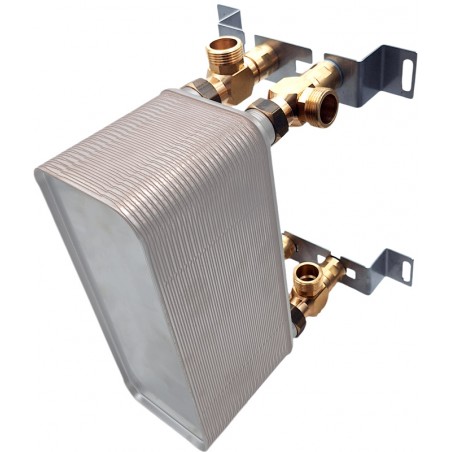 Wall mounting kit for suspending a heat exchanger 1 inch