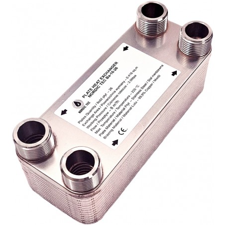 brazed plate heat exchanger Nordic Tec Ba-16-26