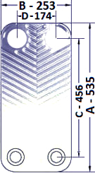 Ba-115 Plate Heat Exchanger - single plate drawing