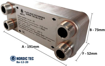 heat exchanger small heating circuits ba-12-20