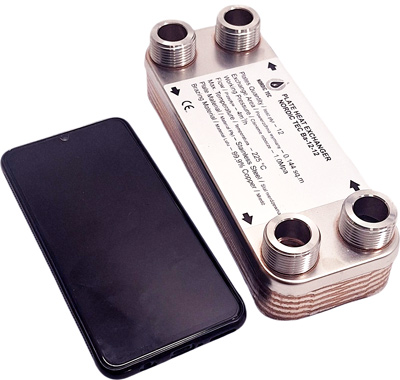 Small Plate Heat Exchanger Nordic Tec Ba-12-12 comparison with a phone