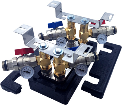 heat exchanger fireplace 20 kW with back boiler set wirh thermometers Nordic TEc Ba-16-40 IE5