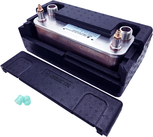 gas to water heat exchanger Nordic Tec Ba-26-34-f equiped