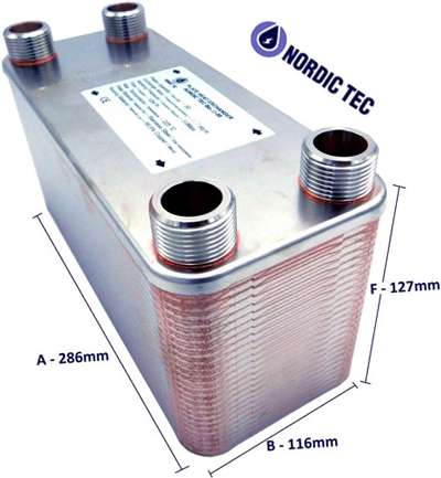 Heat Exchanger Ba-32-50 for HP monobloc 8 10 12 kW