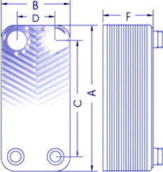 Ba-60-80 plate heat exchanger dimensions