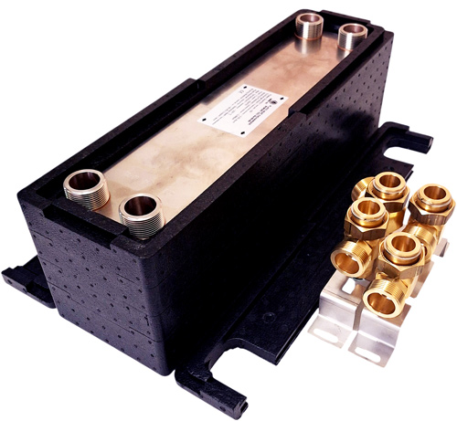 BPHE Ba-60-60 Plate heat exchanger for connecting heat pumps or traditional heating boilers bg8